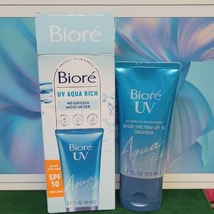 Biore UV Aqua Rich Moisturizer SPF 50 50ml New in Box